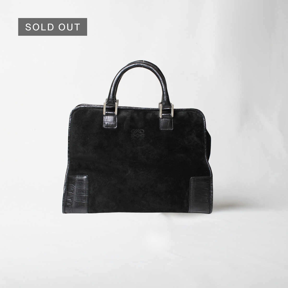 Vintage Loewe Amazona Suede Handbag