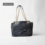 Carolina Herrera black Audrey monogram bag