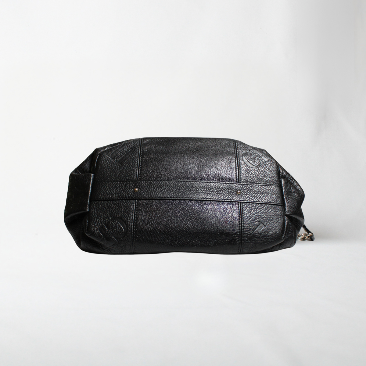 Carolina Herrera Monogram Leather Hobo Bag
