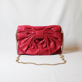 RED Valentino Leather Bow Flap