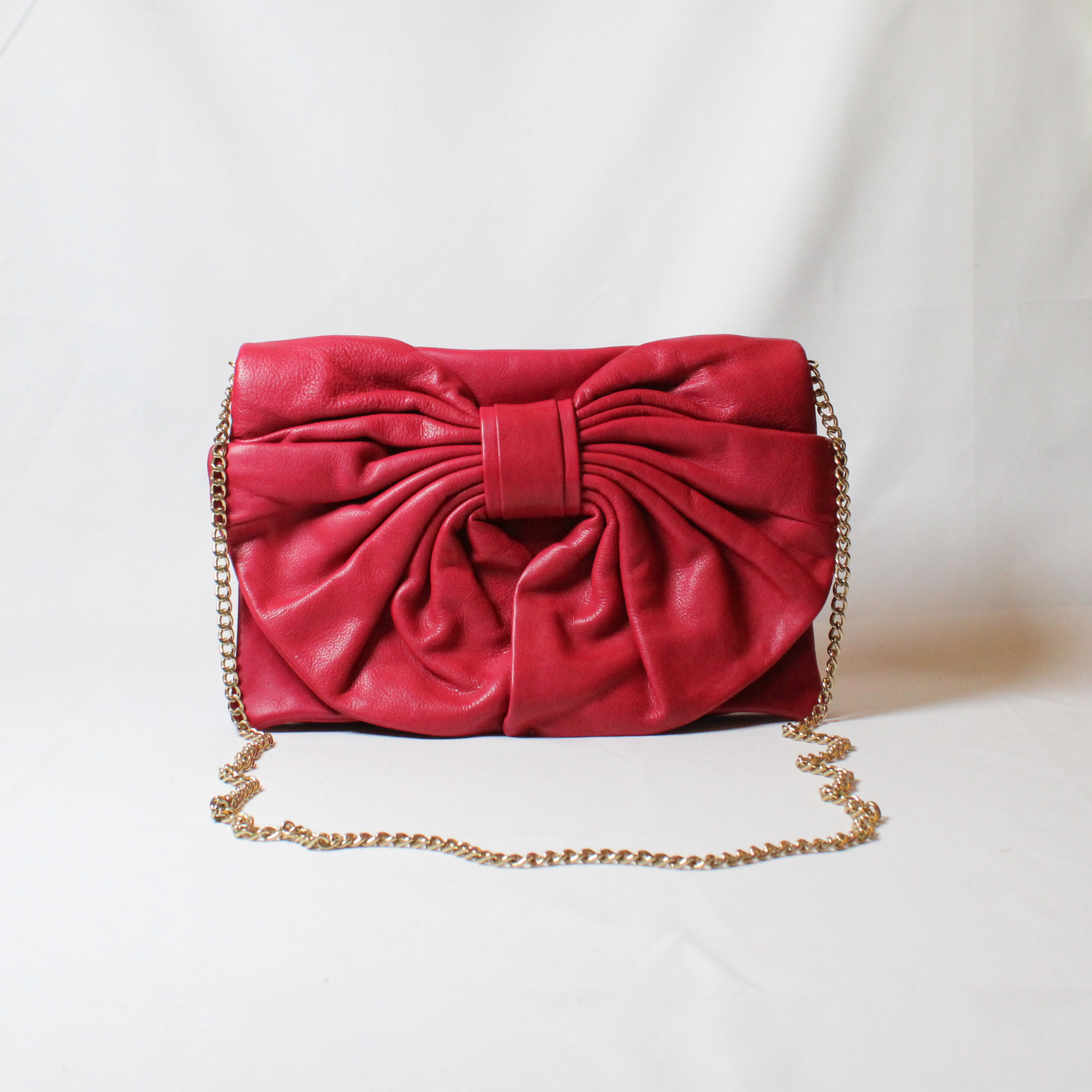 RED Valentino Leather Bow Flap