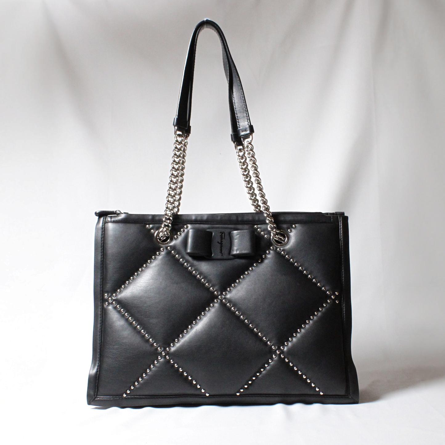 Salvatore Ferragamo Studded Viva Bow bag