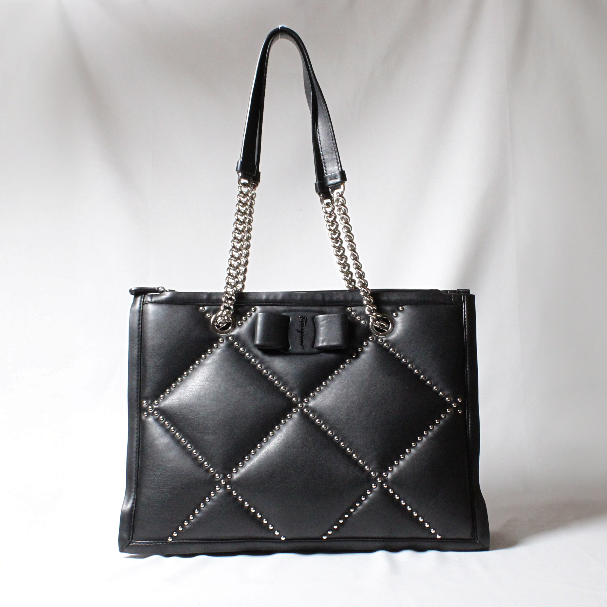 Salvatore Ferragamo Studded Viva Bow bag