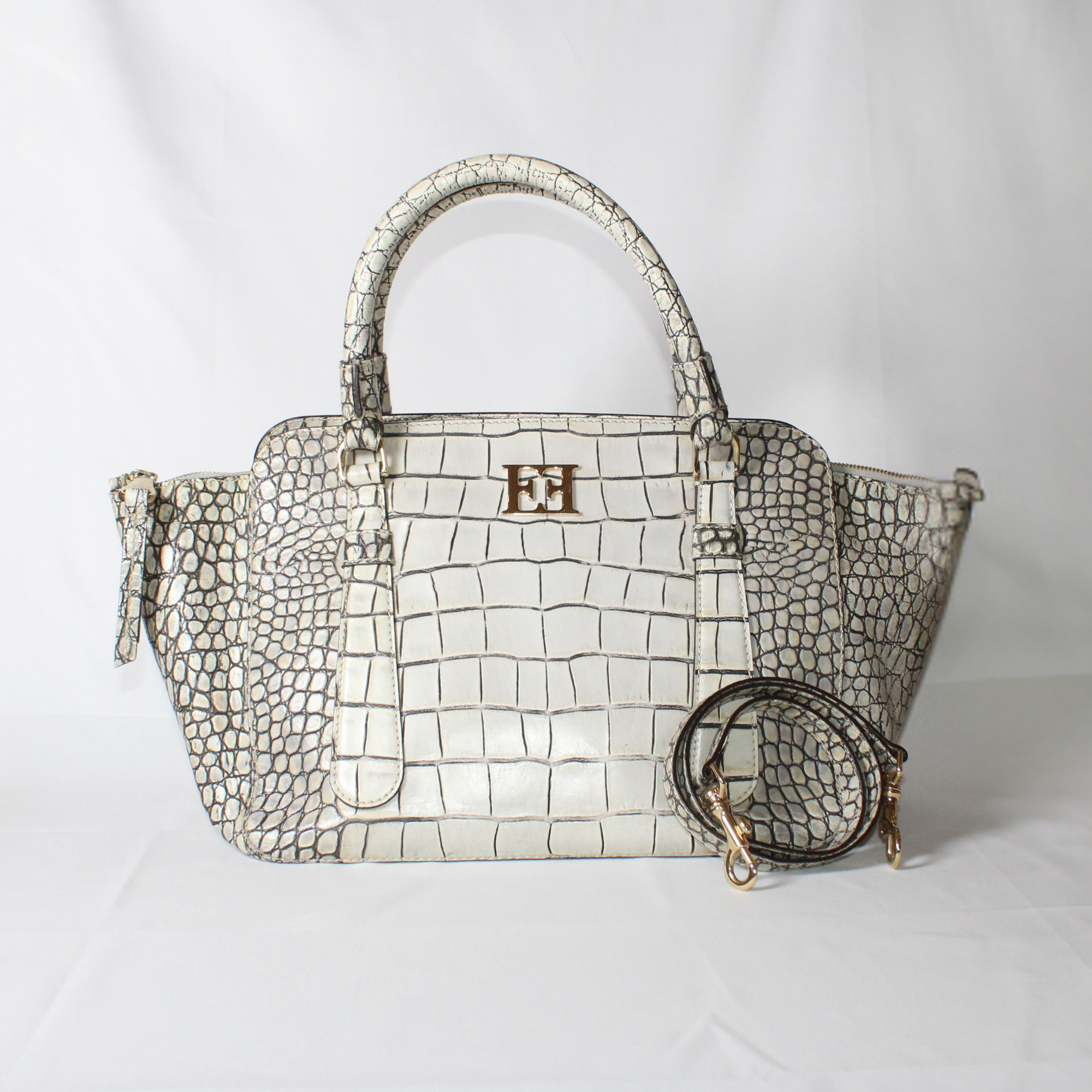 Escada Croc Embossed Leather bag