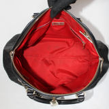 Carolina Herrera Monogram Leather Hobo Bag
