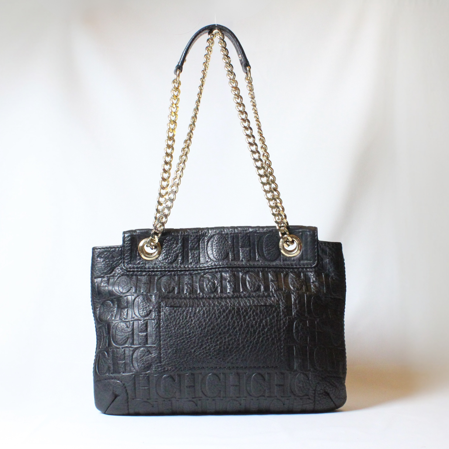 Carolina Herrera black Audrey monogram bag