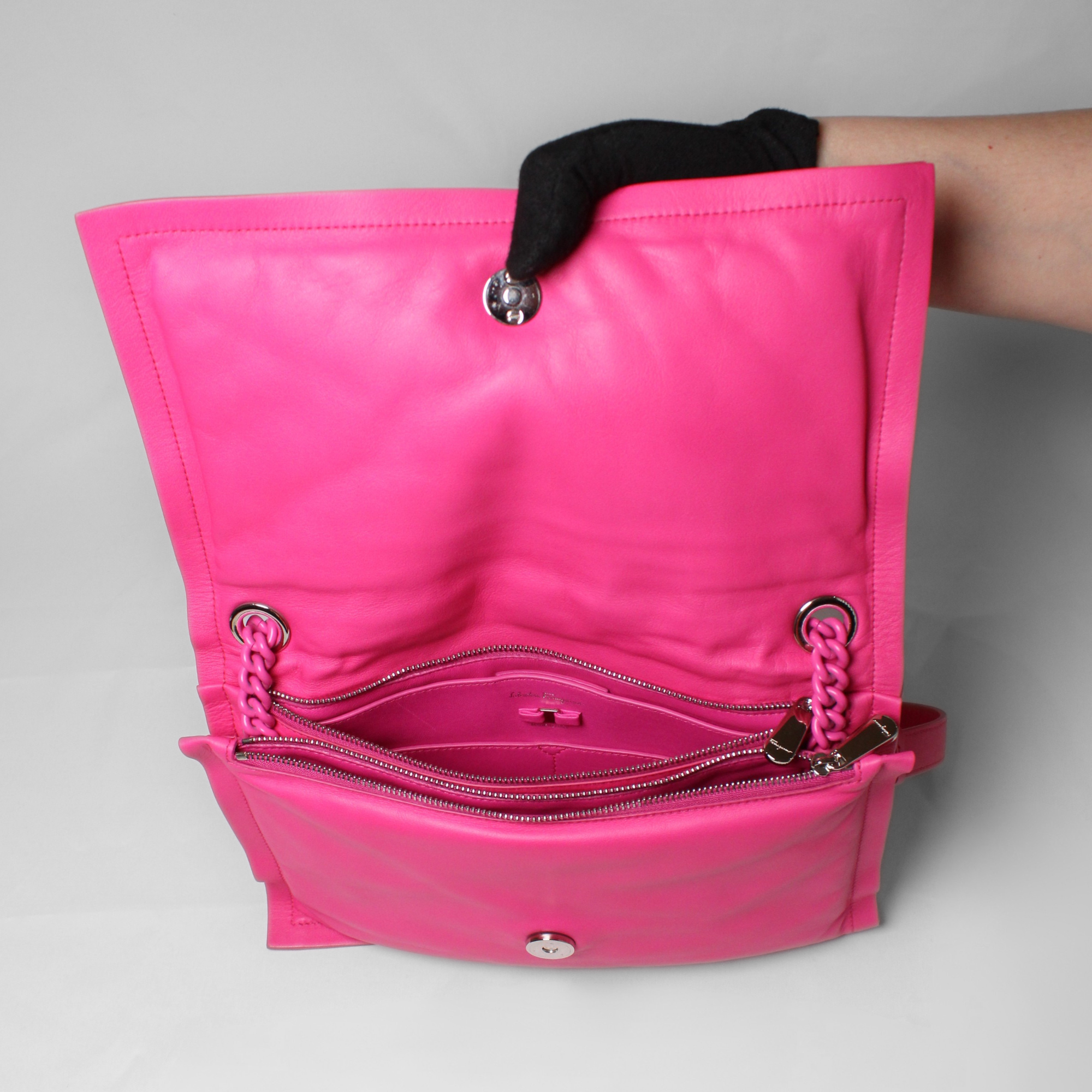 Ferragamo Hot Pink Vara bag