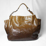 Prada Brown Vernice Sfumata Leather Tote Bag