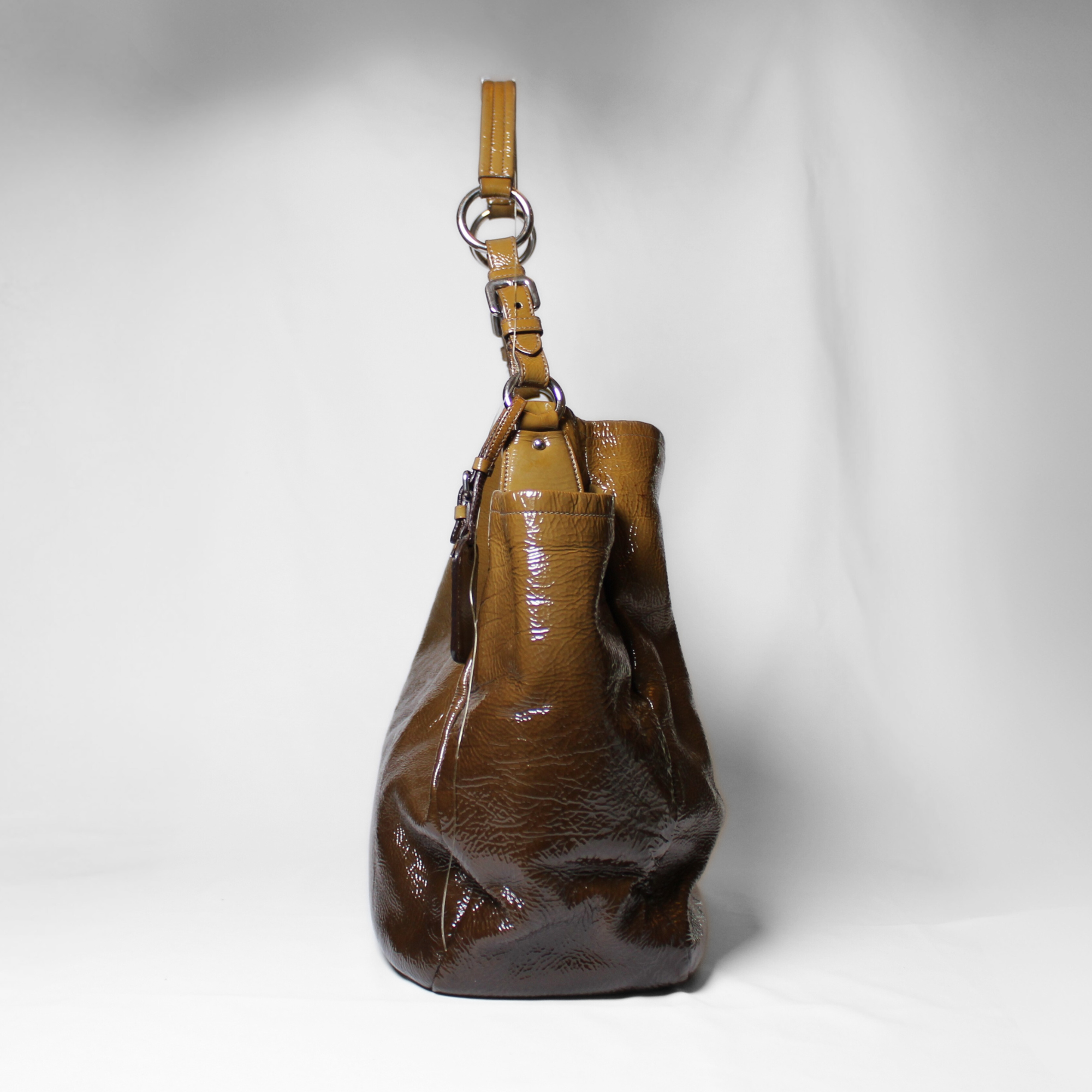 Prada Brown Vernice Sfumata Leather Tote Bag