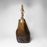 Prada Brown Vernice Sfumata Leather Tote Bag