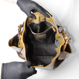 Prada Brown Vernice Sfumata Leather Tote Bag
