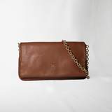 Carolina Herrera Tan Leather Chain Flap