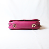 Carolina Herrera magenta leather flap