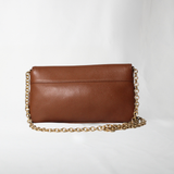 Carolina Herrera Tan Leather Chain Flap