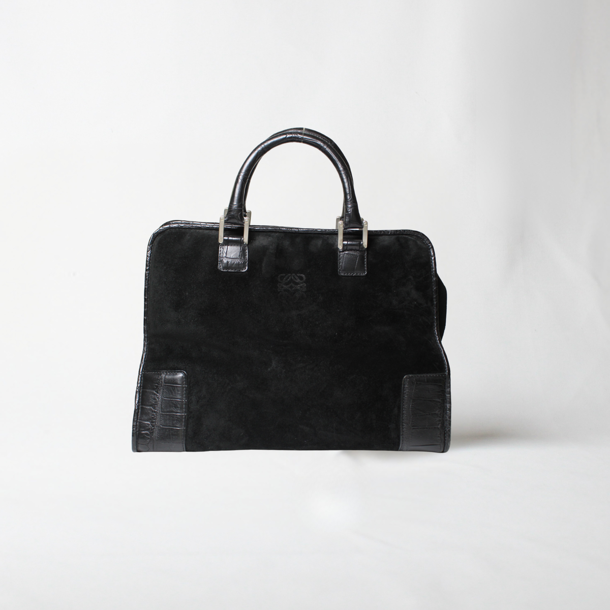 Vintage Loewe Amazona Suede Handbag