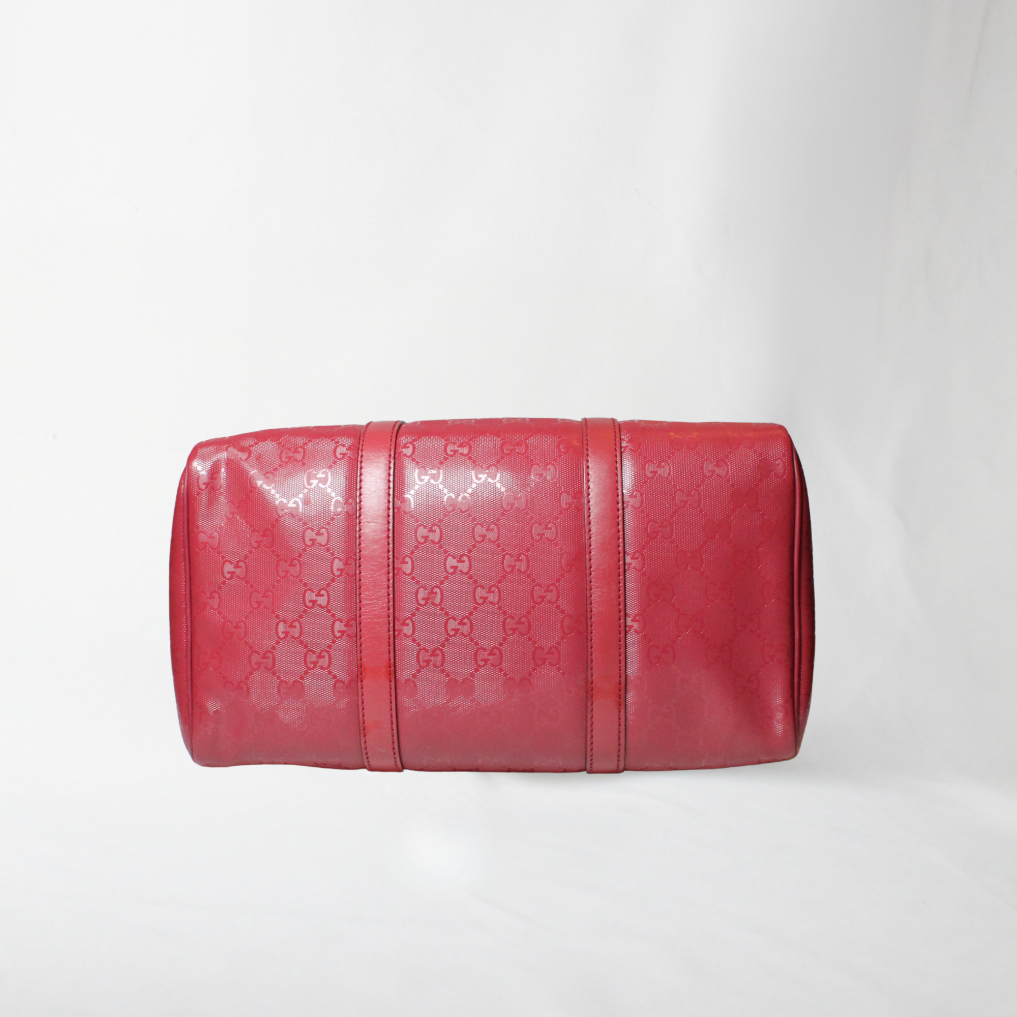 Gucci Red GG Medium Joy Boston Bag.