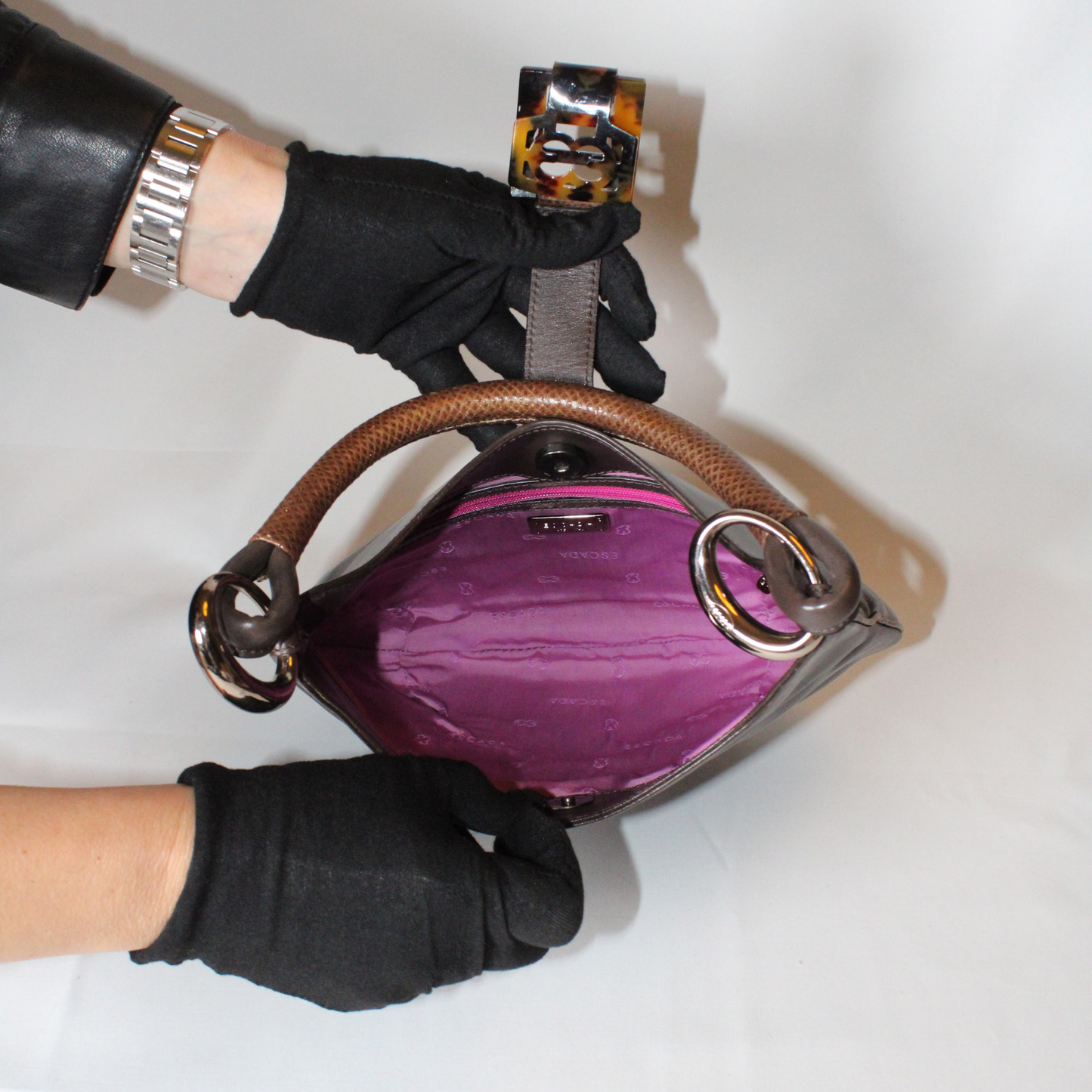 Escada Vintage Brown Leather bag