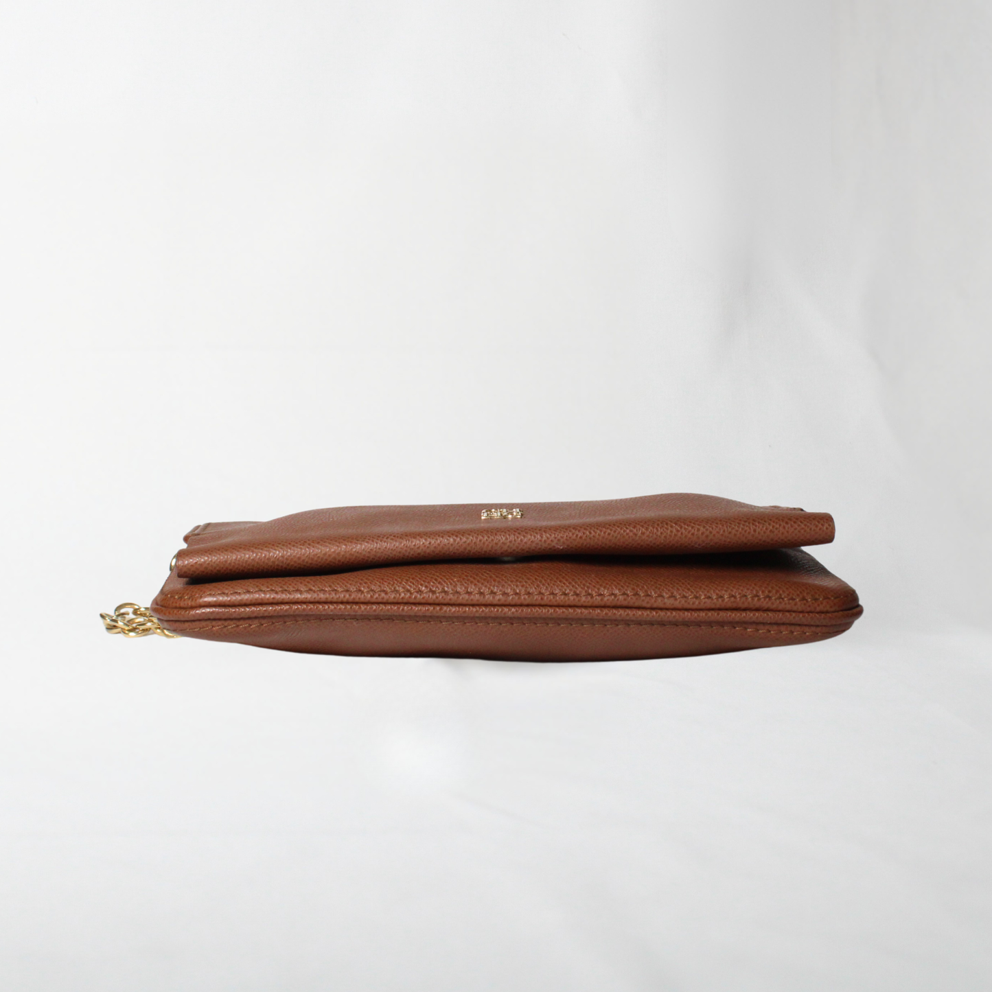 Carolina Herrera Tan Leather Chain Flap