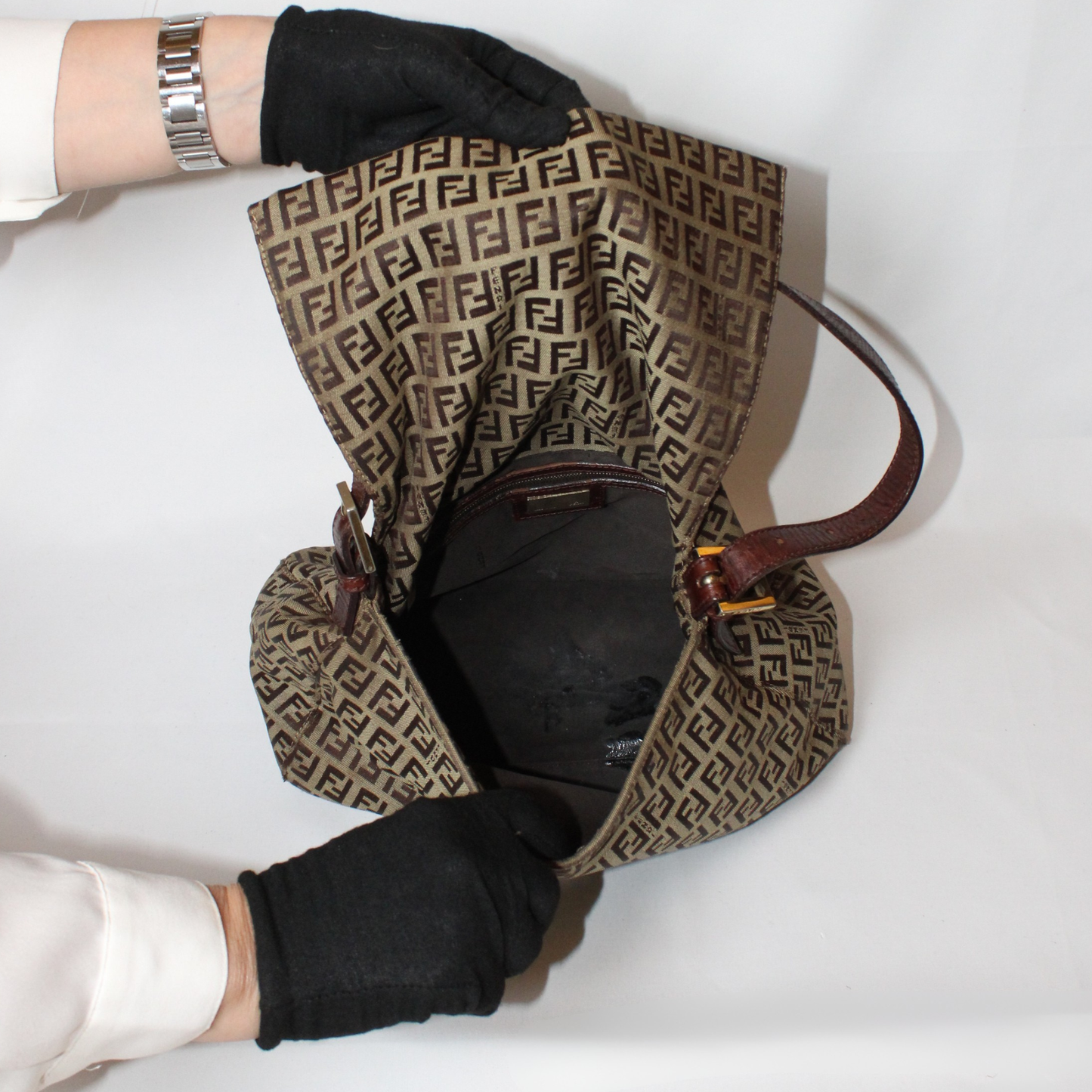 Fendi Zucchino Baguette shoulder bag