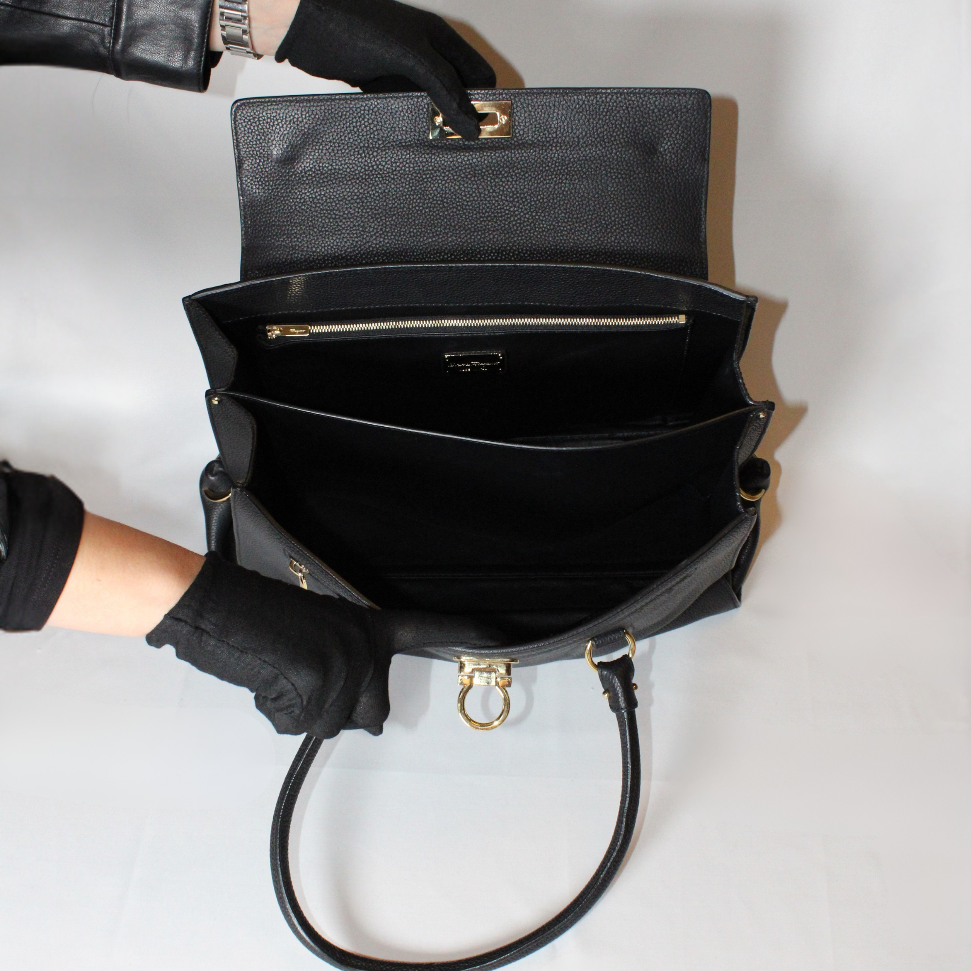 Salvatore Ferragamo Black Lotty bag
