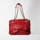Carolina Herrera Red Audrey monogram bag