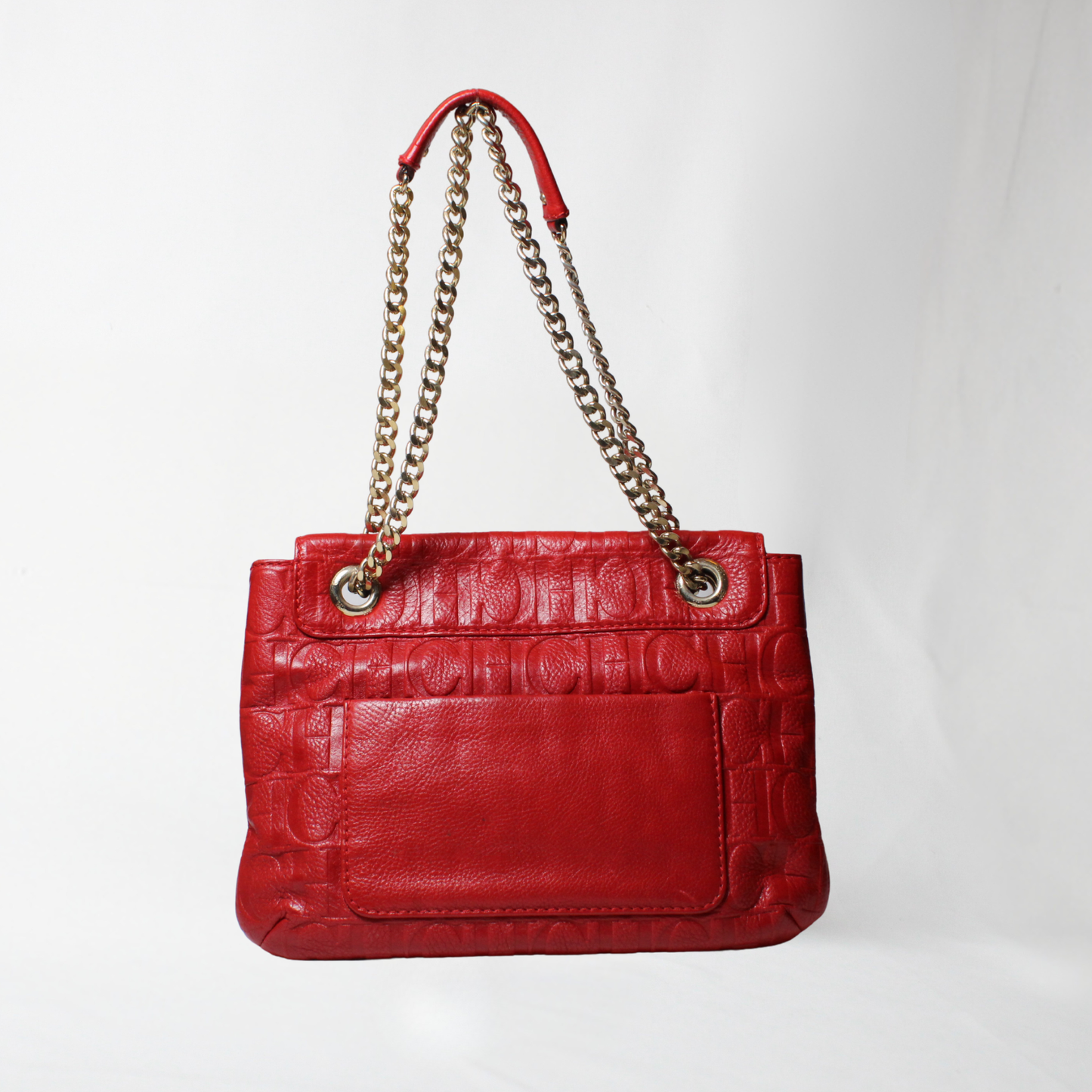 Carolina Herrera Red Audrey monogram bag