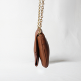 Carolina Herrera Tan Leather Chain Flap