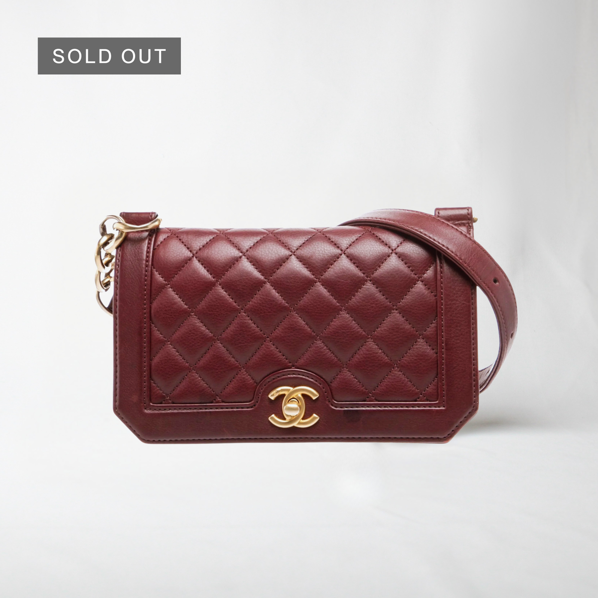 Chanel Burgundy Single Flap